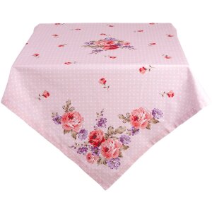 Clayre & Eef dtr05 Table cloth pink, lilac 150x250 cm