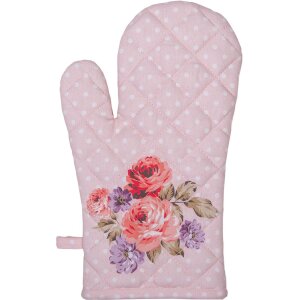 Clayre & Eef dtr44 oven gloves pink, lilac 18x30 cm