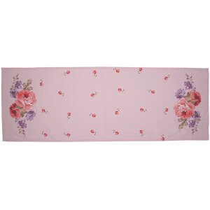 Clayre & Eef dtr64 table runner pink, lilac 50x140 cm