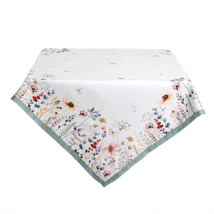 Clayre & Eef fob01 Tablecloth Square White, Green 100x100 cm