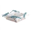 Clayre & Eef fob47 bread basket white, green 31x31x8 cm