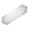 Clayre & Eef fob65 table runner white, green 50x160 cm