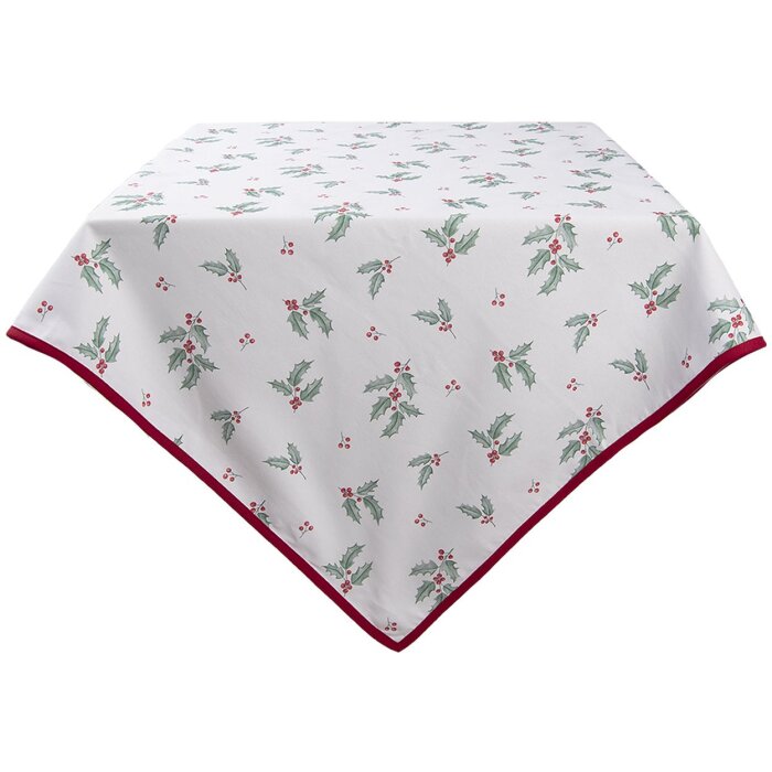 Clayre & Eef hch01 Tablecloth Square White, Red 100x100 cm