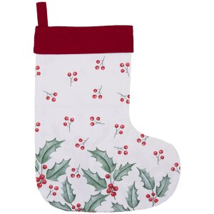 Clayre & Eef hch203 Christmas stocking deco white,...