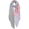 Clayre & Eef jzsc0644 scarf ladies pattern gray 85x180 cm