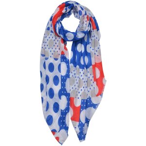 Clayre & Eef jzsc0645 scarf ladies pattern blue...