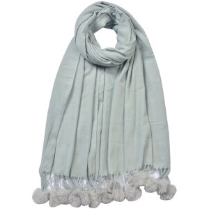 Clayre & Eef jzsc0648g scarf ladies gray 70x180 cm