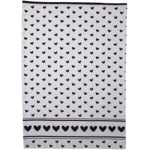 Clayre & Eef lbs42 Tea towel White, Black 50x70 cm