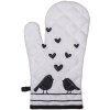 Clayre & Eef lbs44 Oven Gloves White, Black 18x30 cm