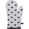 Clayre & Eef lbs44 Oven Gloves White, Black 18x30 cm