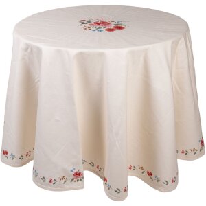 Clayre & Eef lrc07 Tablecloth Round Beige ø...