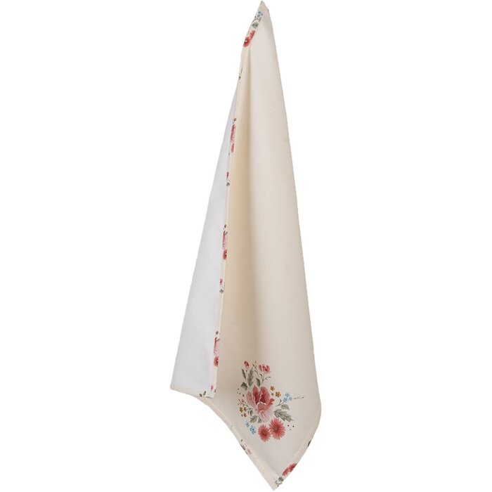 Clayre & Eef lrc42 Tea towel Beige 52x72 cm