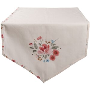 Clayre & Eef lrc65 table runner beige 50x160 cm