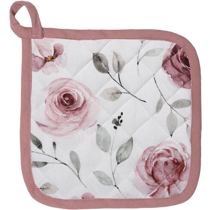 Clayre & Eef rur45 potholder pink 20x20 cm