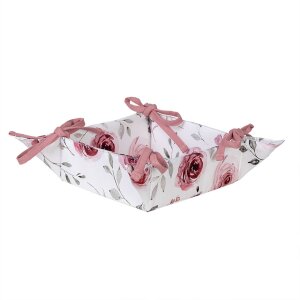 Clayre & Eef rur47 bread basket pink 35x35x8 cm