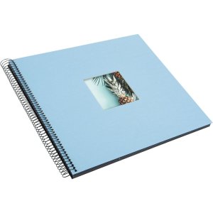 Goldbuch Spiral Album Bella Vista Sky blue 34x30 cm 40 black sides with window