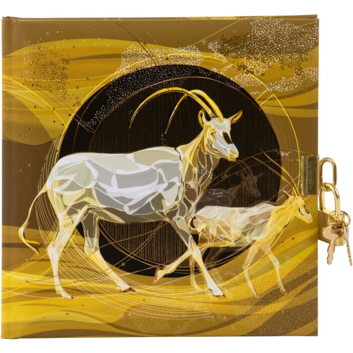 Goldbuch Diary Antelopes with lock 16,5x16,5 cm 96 white sides