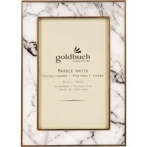 Goldbuch Metal Portrait Frame Marble 10x15 cm white