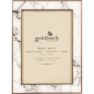 Goldbuch Metal Portrait Frame Marble 13x18 cm white