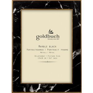 Goldbuch Metal Portrait Frame Marble 13x18 cm black