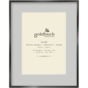 Goldbuch Metal Photo Frame Scuro black with Passepartout...