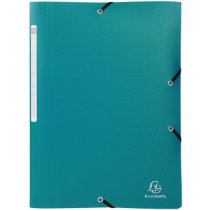 Exacompta Folder with 3 flaps and elastic band PP 400µ label opaque A4