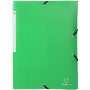 Exacompta Folder with 3 flaps and elastic band PP 400µ label opaque A4