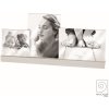 Mascagni A1159 Triple Photo Frame Acrylic Wooden Base White - 1x10x10 / 2x13x18