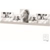 Mascagni A1159 Fivefold photo frame acrylic wooden base white 2x10x10 / 3x13x18