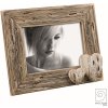 Mascagni A1268 Beach wooden photo frame with hearts walnut 13x18 cm