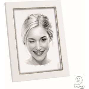 Mascagni A1329 Photo frame wood rhinestone white 20x25 cm