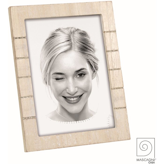 Mascagni A1330 Photo frame wood rhinestone white washed oak 13x18 cm