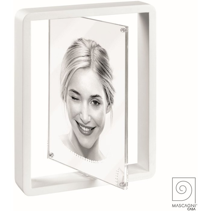 Mascagni A1381 Double-sided photo frame wood white 10x15 cm