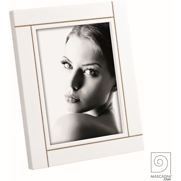 Mascagni A1485 Wooden Photo Frame with Metal Chain White 13x18 cm