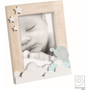 Mascagni A1504 Wooden Photo Frame with Ornaments Blue...