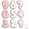 Mascagni A1548 Wooden photo frame with 8 MDF numbers Pink 13x18 cm