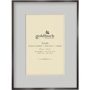 Goldbuch Metal Photo Frame Scuro black with Passepartout...