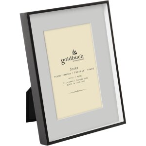 Goldbuch Metal Photo Frame Scuro black with Passepartout...