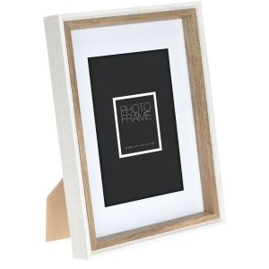 ZEP Picture Frame Palmi white 13x18 cm with passepartout 9x13 cm