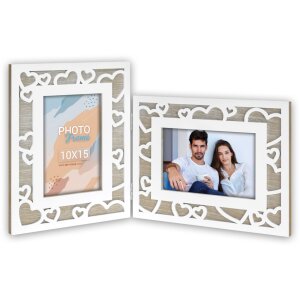 ZEP Double Frame Wooden Photo Frame Sofia 2 Photos 10x15 cm