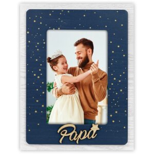 ZEP Wooden Photo Frame Astro Blue 10x15 cm Dad Picture Frame