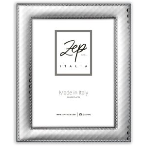 ZEP Metal Portrait Frame Assisi White 10x15 cm silver glossy