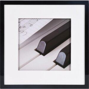 Henzo Wooden Frame Piano 40x40 cm black with passepartout...