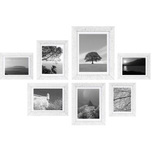 Henzo Wall Frame Set Driftwood white 7 picture frames