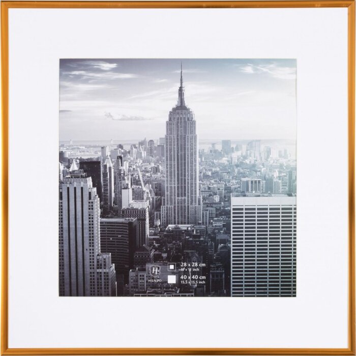 Henzo aluminum frame Manhattan bronze 40x40 cm with passe-partout 30x30 cm