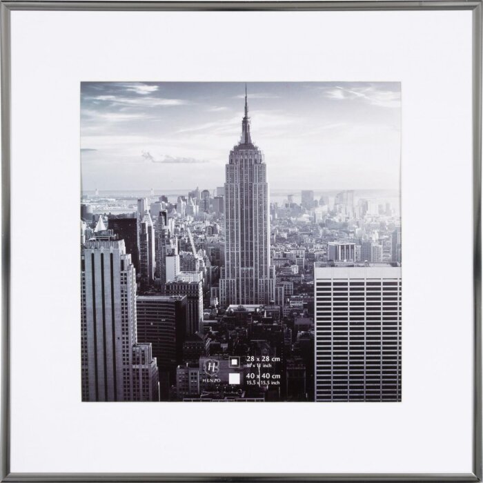 Henzo aluminum frame Manhattan gray 40x40 cm with passe-partout 30x30 cm