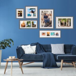 Henzo Wooden frame Driftwood 60x90 cm blue