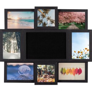 Henzo Letterboard 57x47 cm black with photo frame and...