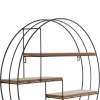 Henzo wall shelf 50x50x10 cm round metal wood look easy assembly