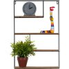 Henzo wall shelf black natural wood 40x60x10 cm Minimalist design